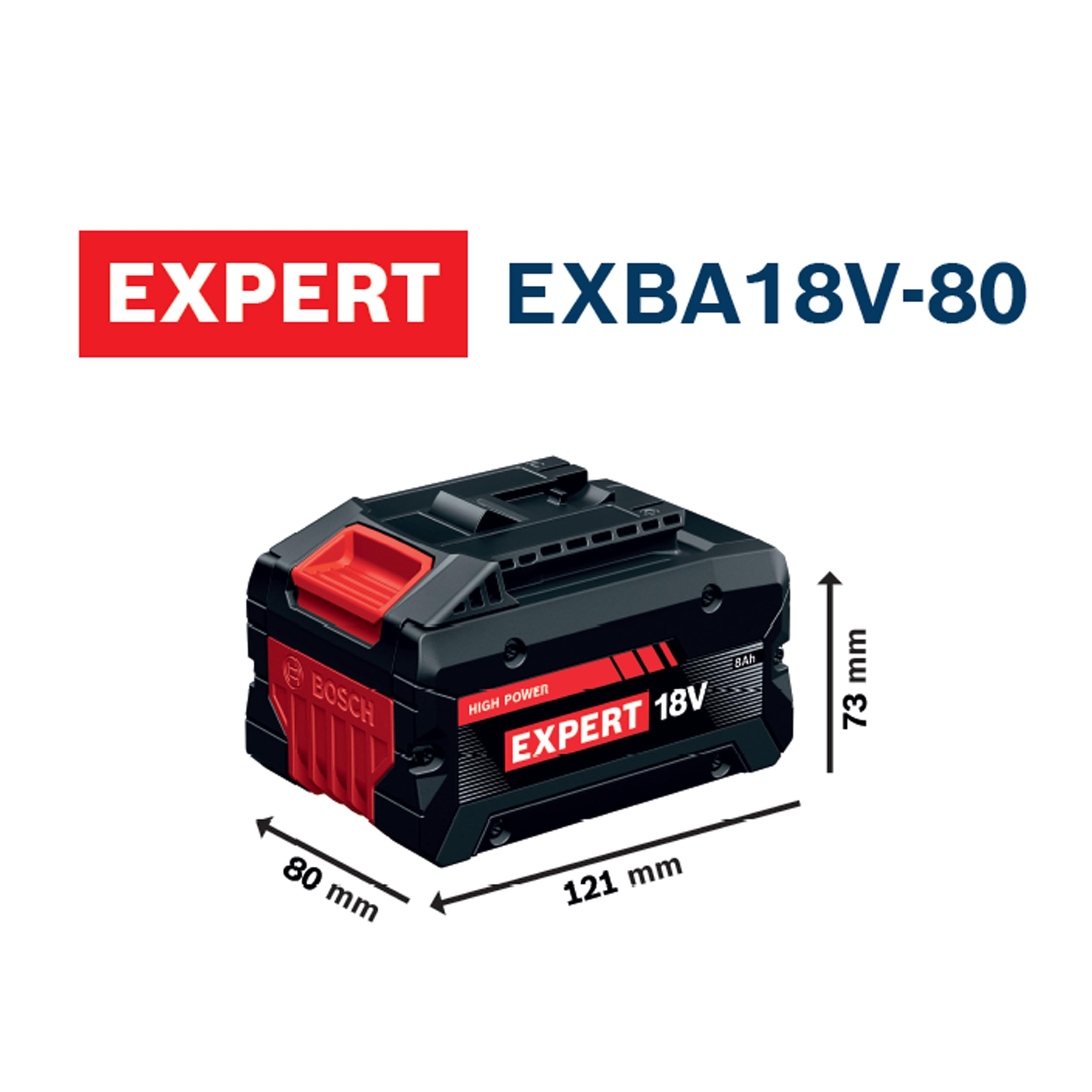 Bosch EXPERT 18V System Hochleistungs-Akku-Twinpack 2x EXBA18V-80 6