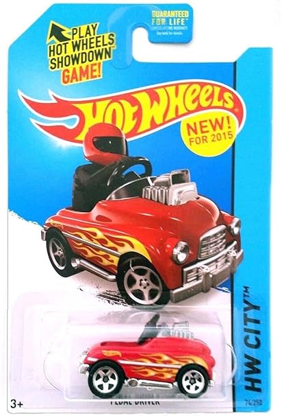 Hot Wheels, 2015 Hw City, Pedal Driver [Red] Die Cast Vehicle #74/250