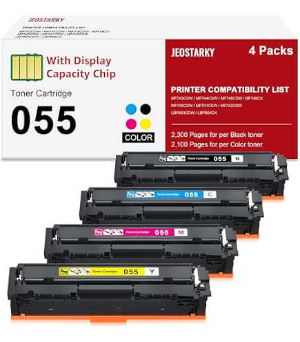 Amazon.com: Canon Genuine 055 Yellow Toner Cartridge Compatible