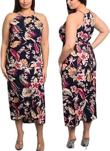 amazon plus size navy blue dresses