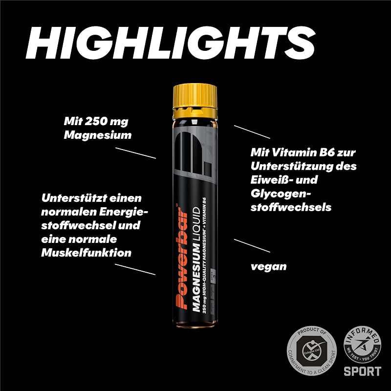 - Black Line - Magnesium Liquid - 20x25ml - 250mg Magnesium - Vitamin B6