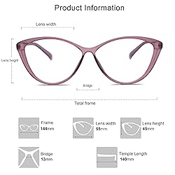 SOJOS Oversized Cateye Blue Light Blocking Glasses