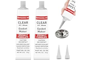 EIGTWEN 170g RTV Silicone Gasket Maker, Clear Silicone Sealant Shockproof and Leakproof, High Temperature Resistant, RTV Sealant Can be Used in Engines, Transmissions, Superchargers and All Types of Gaskets