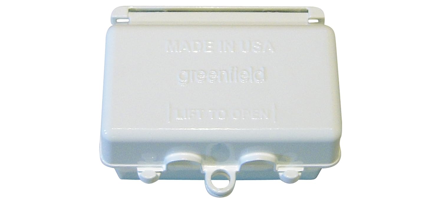 Made in USA While-In-Use Weatherproof Electric Box Cover - White