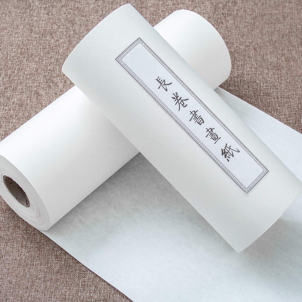 KYMY Chinese/Japanese Calligraphy Paper Roll,Sumi Paper/Xuan Paper/Rice Paper for Writing and Painting,Chinese Long Scroll Brush Ink Roll Xuan Paper-50cmX25 m,Sheng (Raw) Xuan