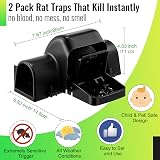 Dreyoo 2 Pack Rat Traps Kill Instantly Humane Outdoor Indoor view 2