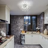 Rayofly Modern Crystal Ceiling Light Fireworks 6 G9 LED Chrome view 11