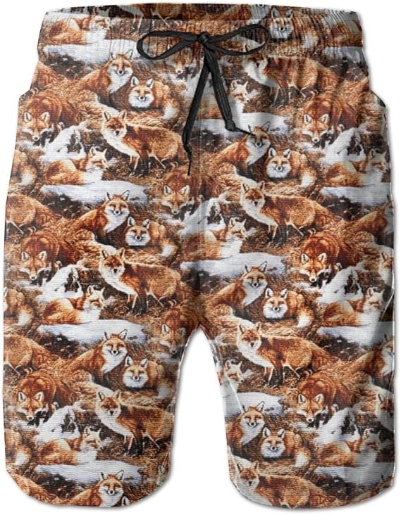 Amazon Co Jp 冬のキツネ メンズ サーフパンツ 水陸両用 水着 海パン ビーチパンツ 短パン ショーツ ショートパンツ 大きいサイズ ハワイ風 アロハ おしゃれ 通気 速乾 服 ファッション小物