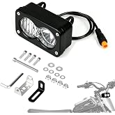 LED Headlight for Ebike, Baja Style Light 6500K 20W Waterproof 3-Pin Plug and Play Compatible with Ridstar Q20/Q20 Pro