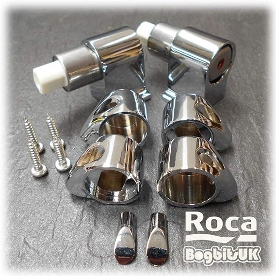 Roca Element & Frontalis Chrome Soft Close Toilet Seat Hinge Set With