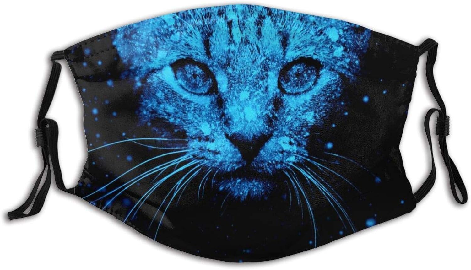 Cat Face Mask Cloth Reusable Face Cover with Adjust Earloop