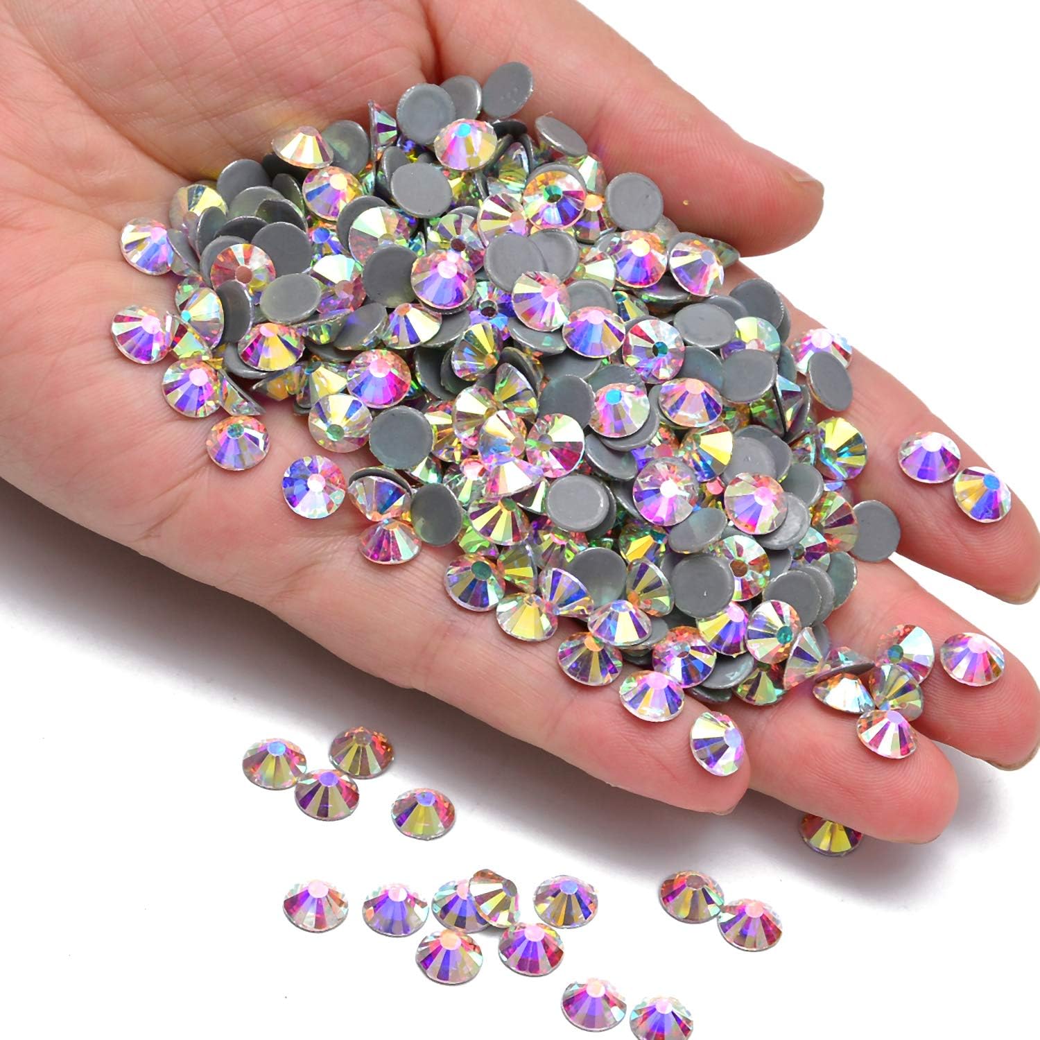 MASSIVE BEADS288pcs Hotfix Quality Crystal Rhinestones Flatback Nail Art Pick Color (Crystal AB, 30ss 288pcs)