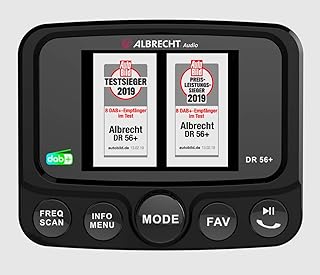 Albrecht DR56+ Adapter zum Aufrüsten von Auto-Radios, 27256, FM-Transmitter für DAB+ Sender und Bluetooth-Verbindung vom Smartphone zum UKW-Radio