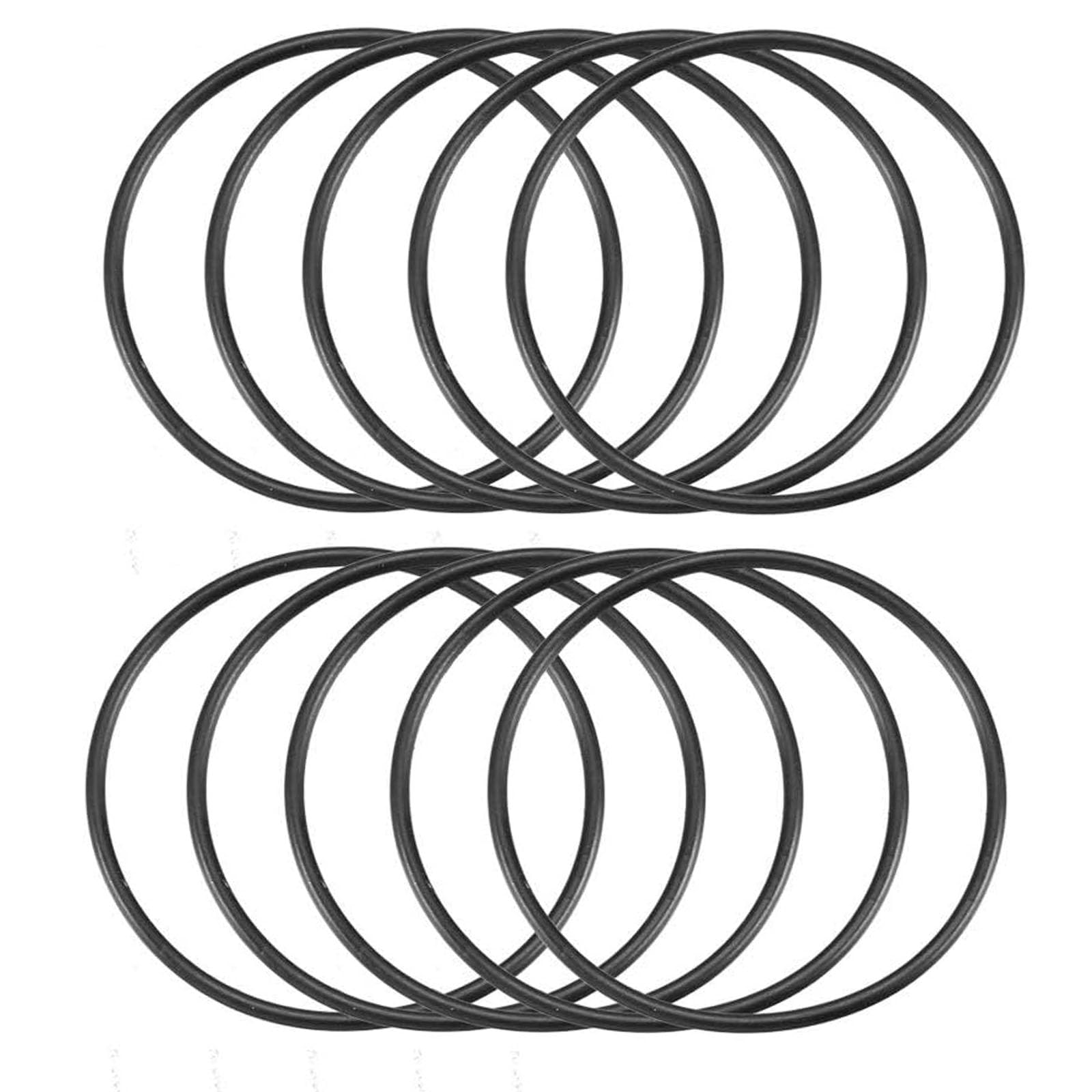 MACHSWON 10 Pcs Nitrile Rubber O-Rings 197mm OD 190mm ID 3.5mm Width Metric Sealing Washer Round O-Ring Gasket O Rings Seal Grommets Black