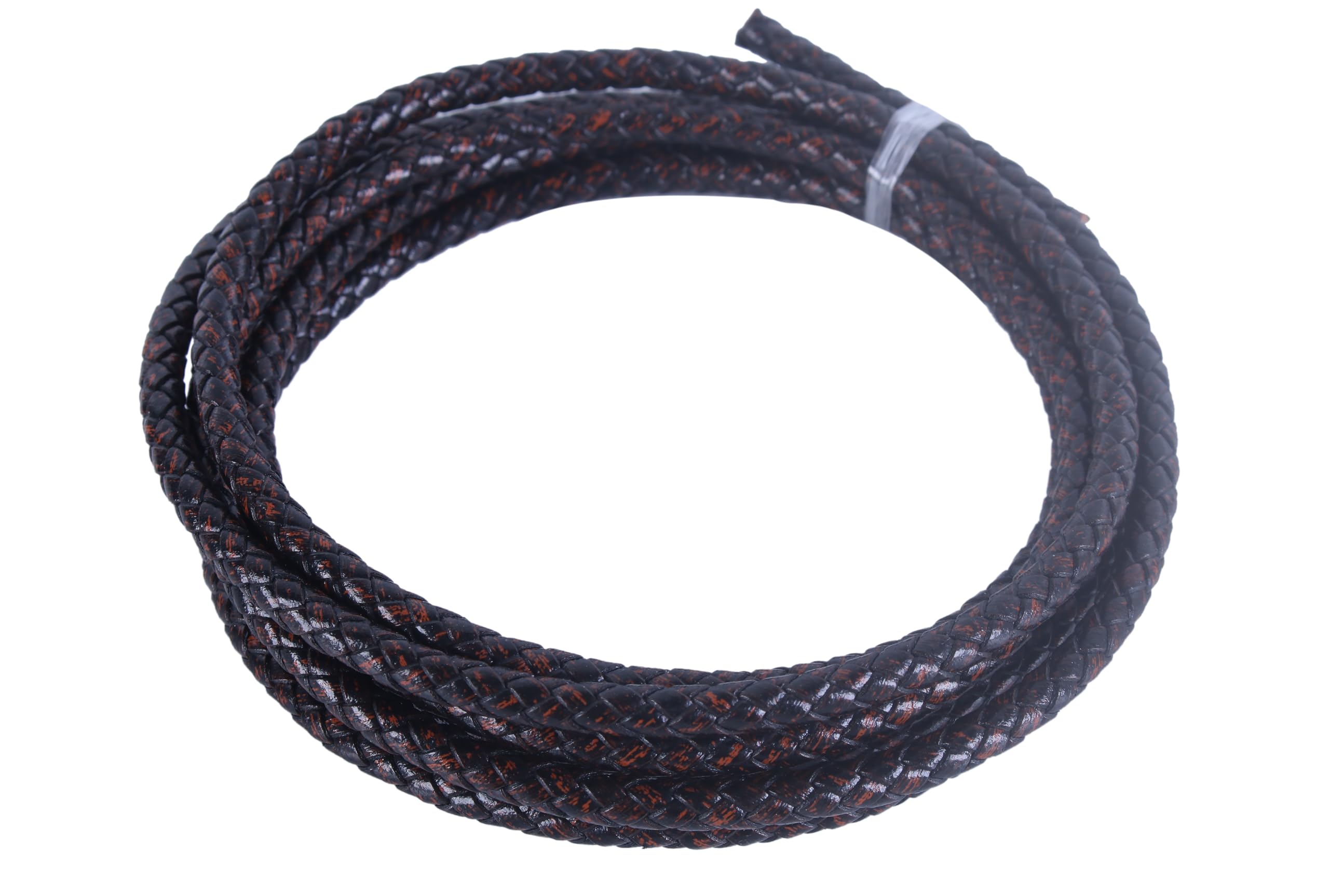 KONMAY 1.8Meters 5.0mm Antique Brown Genuine Leather Braided Bolo Leather Cord…