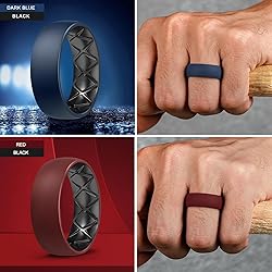Egnaro Silicone Ring Men 1/4/6/7 Multipack of