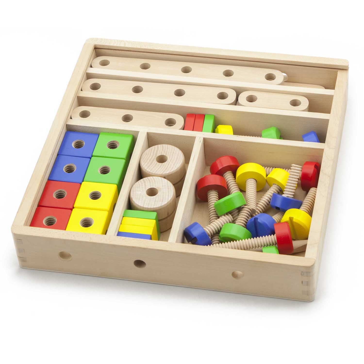 VIGA Wooden 53 Piece Model Construction Set - Childrens Wood Block Building Kit,2043671 — image 1