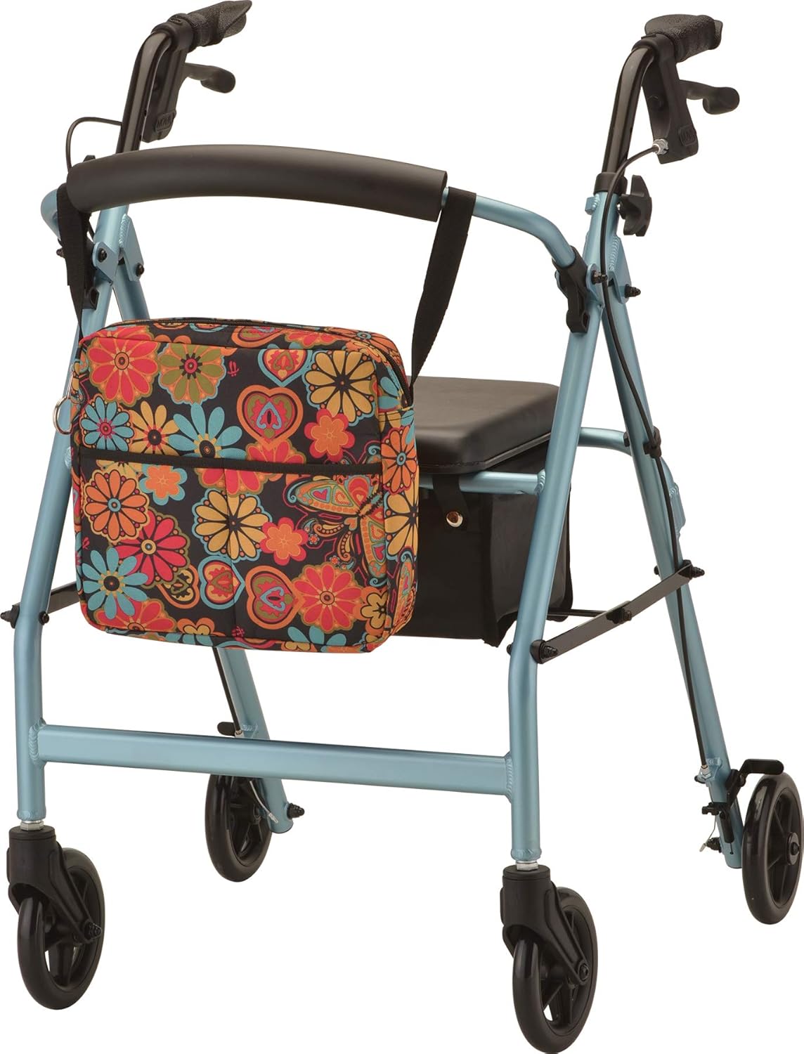 NOVA Universal Tote Bag for Folding Walker, Rollators, Wheelchairs and Scooters, Boho Blossoms: Health & Personal Care