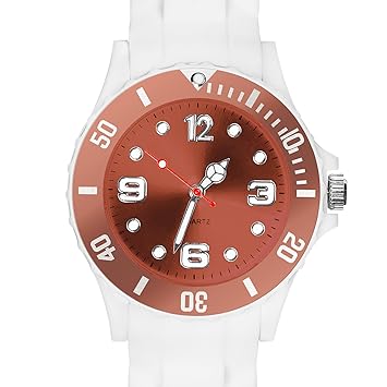 Taffstyle Damen Herren Sportuhr Armbanduhr Silikon Sport Watch Farbige Krone Analog Quarz Uhr