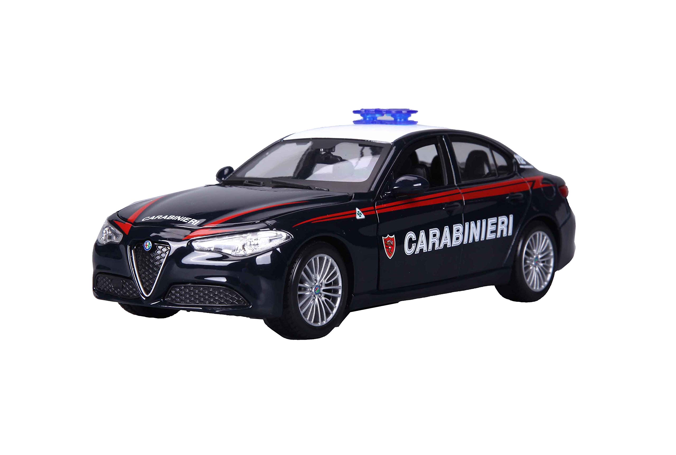 Bburago Carabinieri Car - Realistic 1:24 Scale Model (Random Selection from Available Models), Officially Licensed by the Carabinieri and Car Manufacturers, Recommended Age 3+ Years
