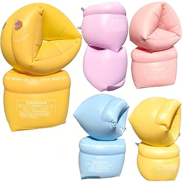 Lot De 4 Paires De Brassards Gonflables Pour Enfants 3-6 Ans – PVC épais, Double Airbag, Sécurité Et Confort