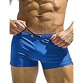 COOFANDY Swim Trunks for Men Sexy Swim Brief Square Leg Swimsuit Swimming Short Bathing Suit with Pocket S-XXL