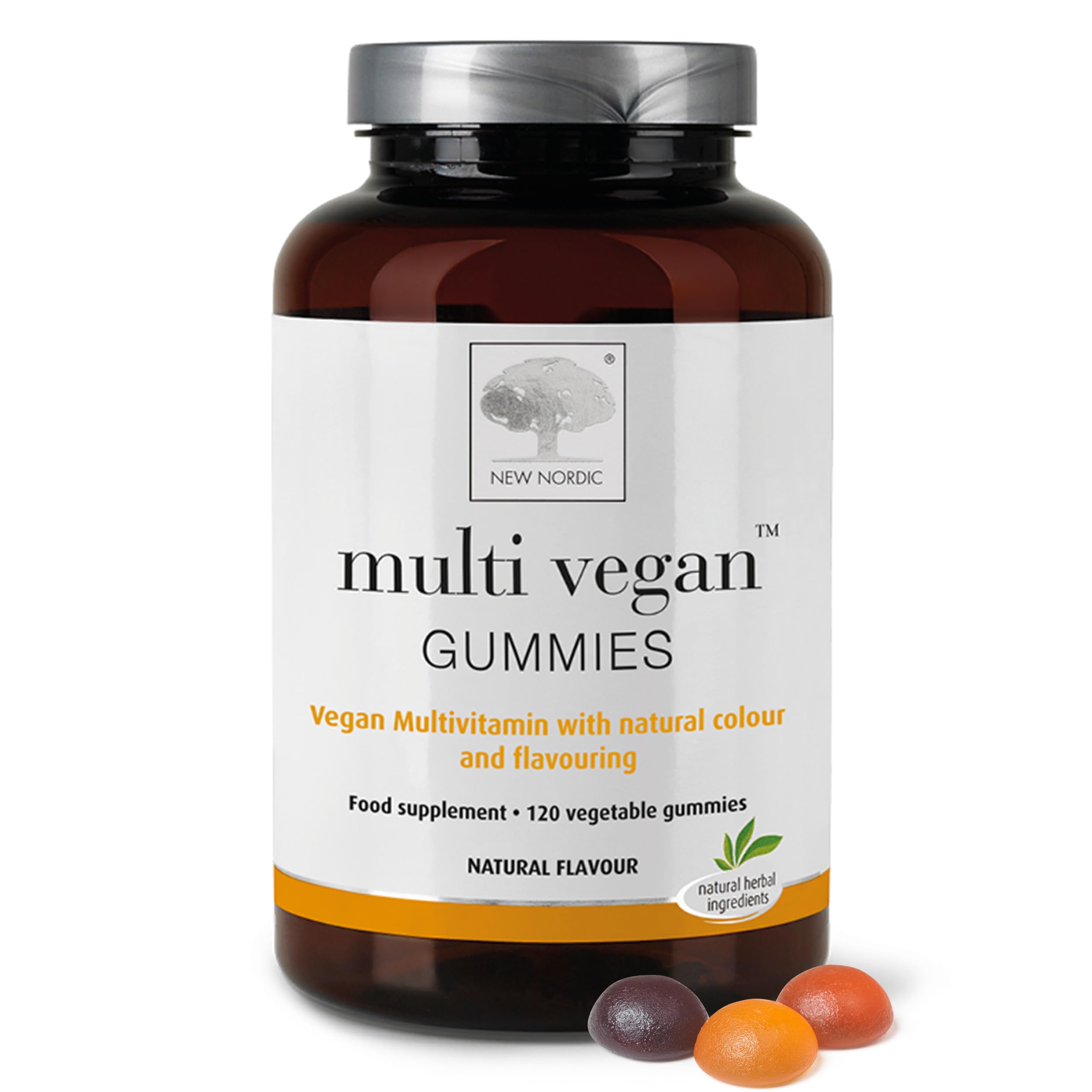 New Nordic Multi Vegan Vegetable Gummies - Gummies with Natural Fruty Flavours - Dairy Free, Gluten Free & Vegen Friendly - 120 Gummies