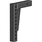 CURT 17123 Weight Distribution Shank Only, 2", 7" Drop, 10-1/2" Rise | Shank Only; Fits 2" Receivers with 5/8" Pin Hole; 15,000 lb GTW, 1,500 lb TW; WD Head, Spring Bars &amp; Hitch Pin Not Included
