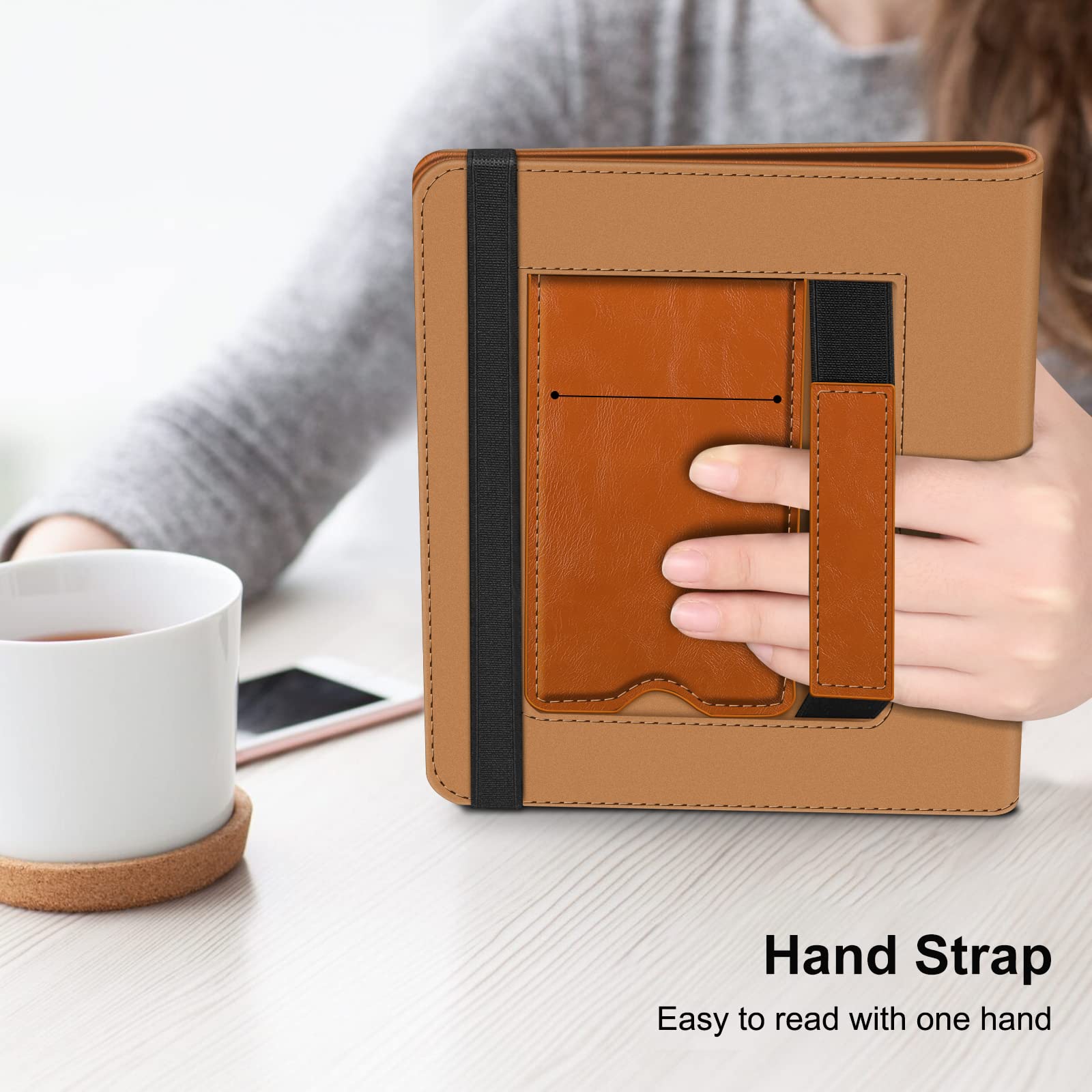 Fintie Universal Case for 6-7 Inch Tablet eReader - Premium PU Leather Sleeve Stand Cover with Card Slot & Hand Strap for 6