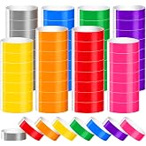 LUYI 800 Pieces Colored Wristbands for Events Wrist Bands Paper Bracelets Waterproof Arm Bands for Events Custom Adhesive Wristbands for Party(Red,Green,Yellow,Blue,Orange,Pink,Purple,Grey)