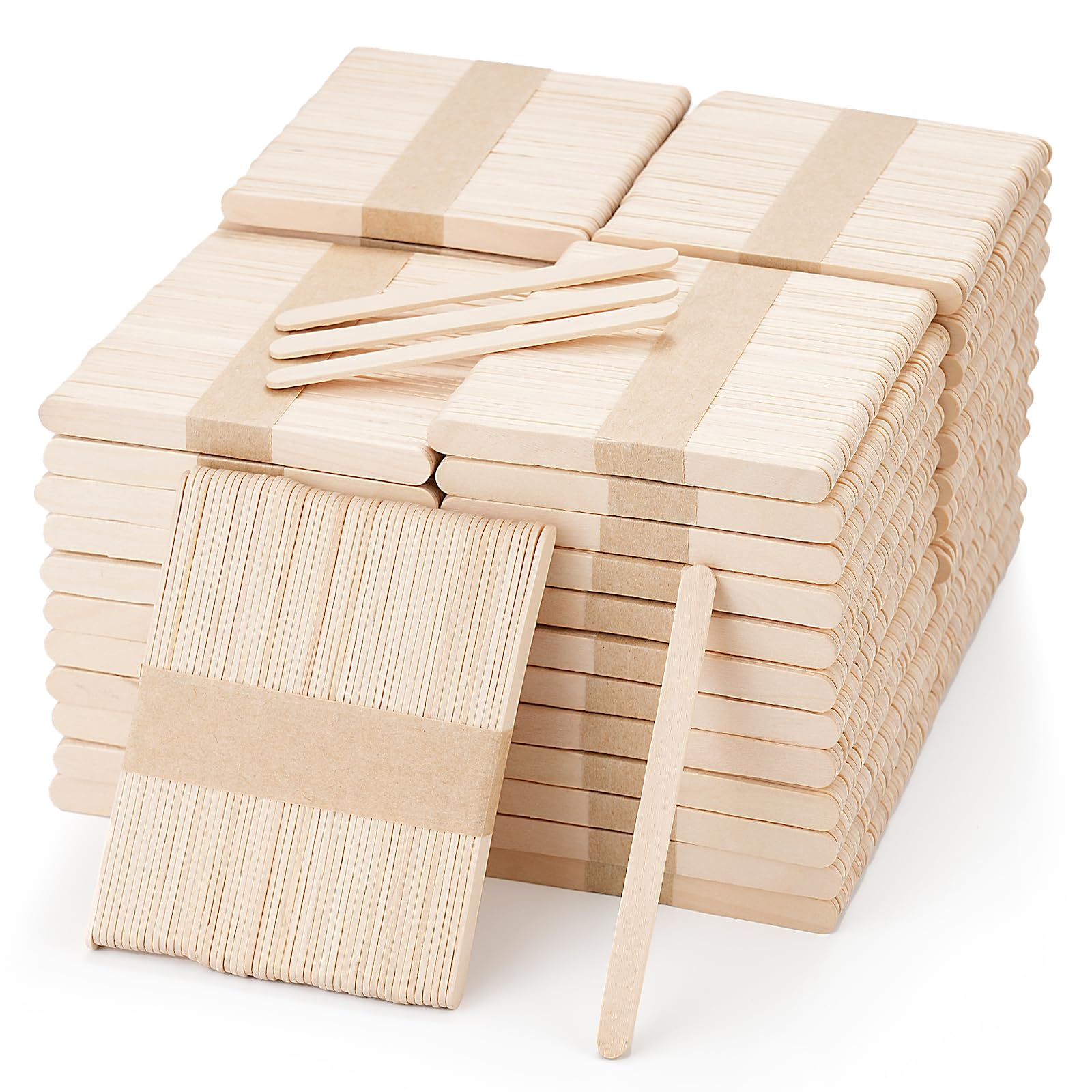 Photo 1 of 2400 Pcs Popsicle Sticks for Crafts,4.5 Inch Wooden Craft Sticks,Natural Wood Popsicle Stick for Waxing,Ice Cream Sticks,Hair Removal and Waxing Supplies,DIY Wood Crafts for Home Art Projects