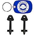 Dispenser Key Replacement for Kimberly Clark Cross Key 770767 - for JRT Junior, in-Sight, Windows Single and Twin roll Bath Tissue Dispensers - 1 Robby’s Cloud Keychain Included (2 Pack)