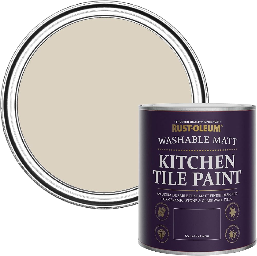 Rust-Oleum Kitchen Tile Paint Light Brown Hessian 750ml Matt Finish