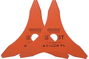 LSHUZIYU, 2-Pack, 10", 255x3MM-3T, Arbor 1" with Washer, Heavy Duty Brush Cutter Blade, Suitable for All Brand of Brush Cutte