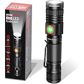 DARKBEAM LED Flashlight Rechargeable USB Tactical 2000 High Lumens Mini | Flashlights Pocket Small Powerful Bright, Zoomable, Water Resistant, Handheld Flash Light for Camping Outdoor Emergency, A300