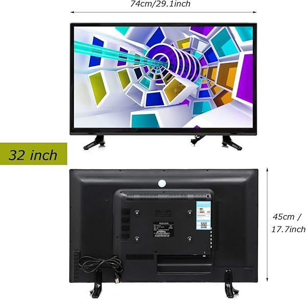 Home appliances Smart TV 4K UHD De 32 Pulgadas con WiFi TV LCD De Pantalla Plana Ultrafina con Pantalla De Vidrio Templado Interfaz Externa Rich TV Puede Usarse para Monitores De Computadora