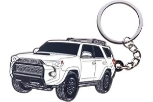 zuxiaoyaya for 4Runner Keychain Accessories,for 4 Runner Key Chain Key fob Cover - 3rd 4th 5th gen mods for TRD Car Accessories(White)