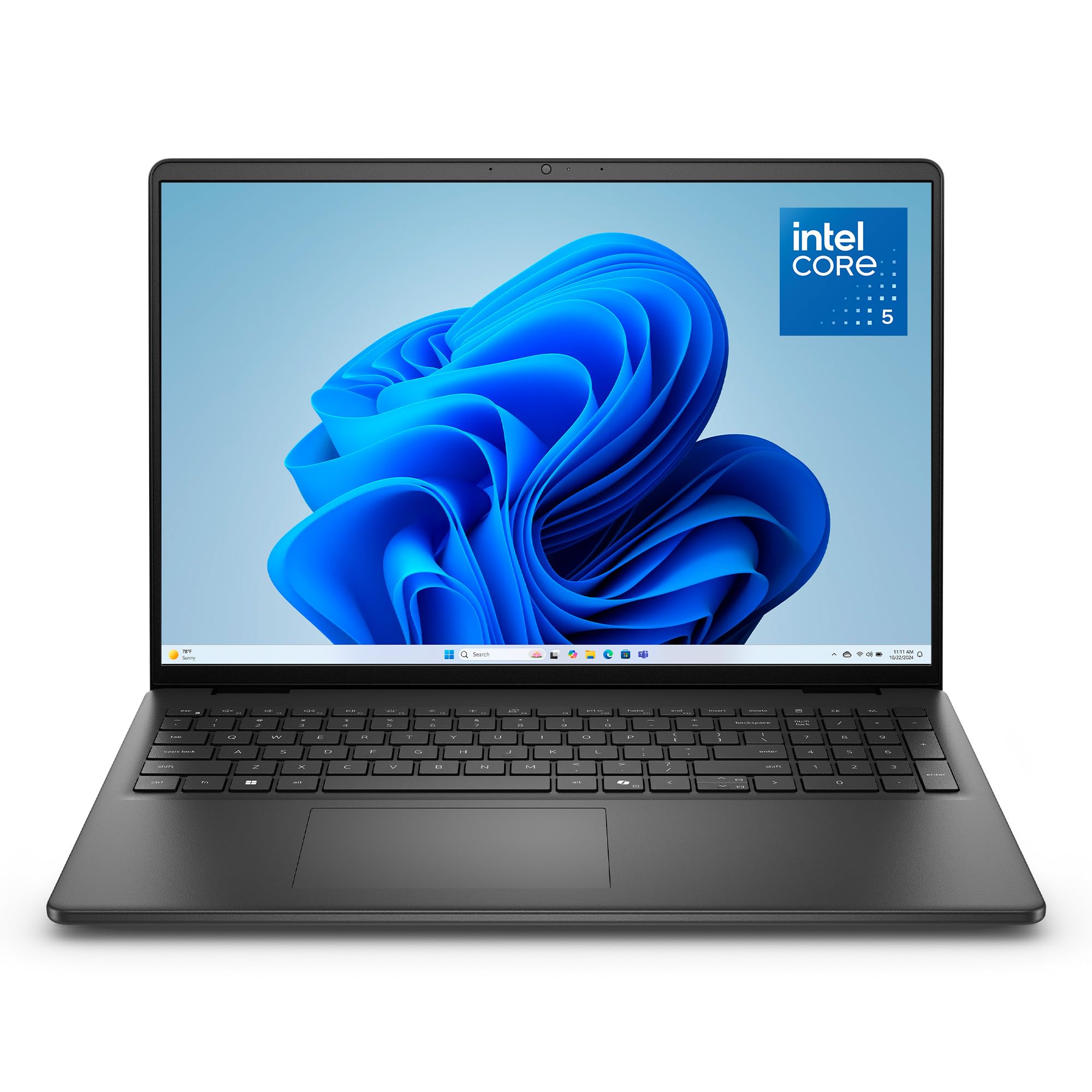 Dell 16 Laptop DC16250-16 Inch FHD+ 16:10 (1920x1200), Intel Core 5 Series 1 Processor, Intel UHD Graphics, 16GB DDR5 RAM, 512GB SSD, Windows 11 Home, QWERTZ Keyboard, Fingerprint Sensor - Black