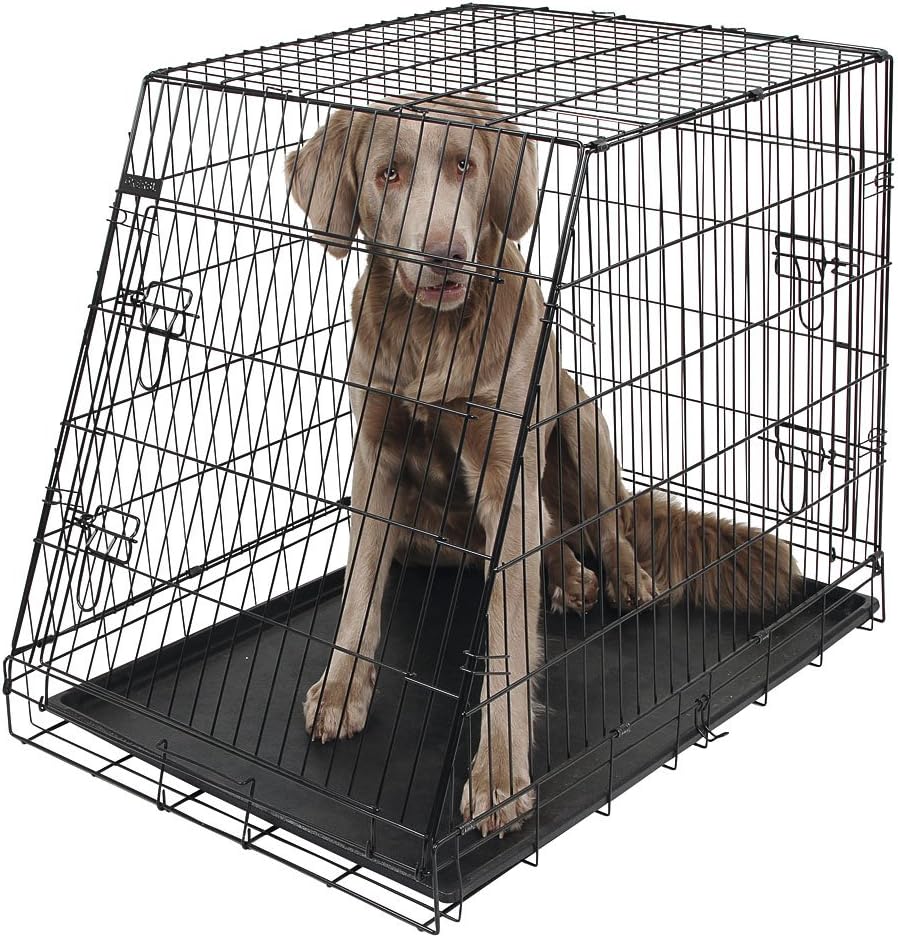 slant front dog crate