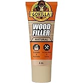 Gorilla High Performance Wood Filler, Stainable & Paintable, Shrink & Crack Resistant, Anchors Nails & Screws, Moldable, Sand