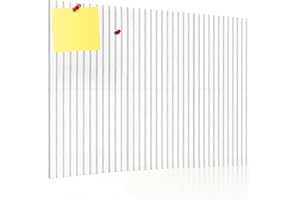 Aipiahio 6 Pack Large Cork Felt Board Alternative for Wall, 36" x 24" Felt Wall Tiles with Safe Removable Adhesive Tabs, 40 Pushpins, Cork Board for Office Essentials Pin Tack Cork Boards, White