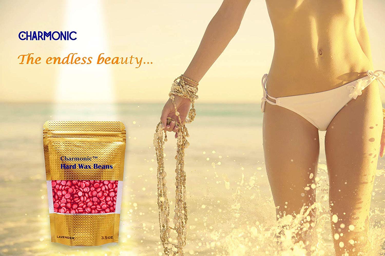 Depilatory Wax, 17.5 Oz Hard Body Wax Beans for Women Men, Hair Removal European Beads 500g/1.1 lb (rose)