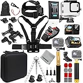 Gurmoir Accessory Kit for Gopro Hero 13/12/11/10/9 Camera, Waterproof Case Backpack Strap Floating Grip Bundle Pack for Go Pr