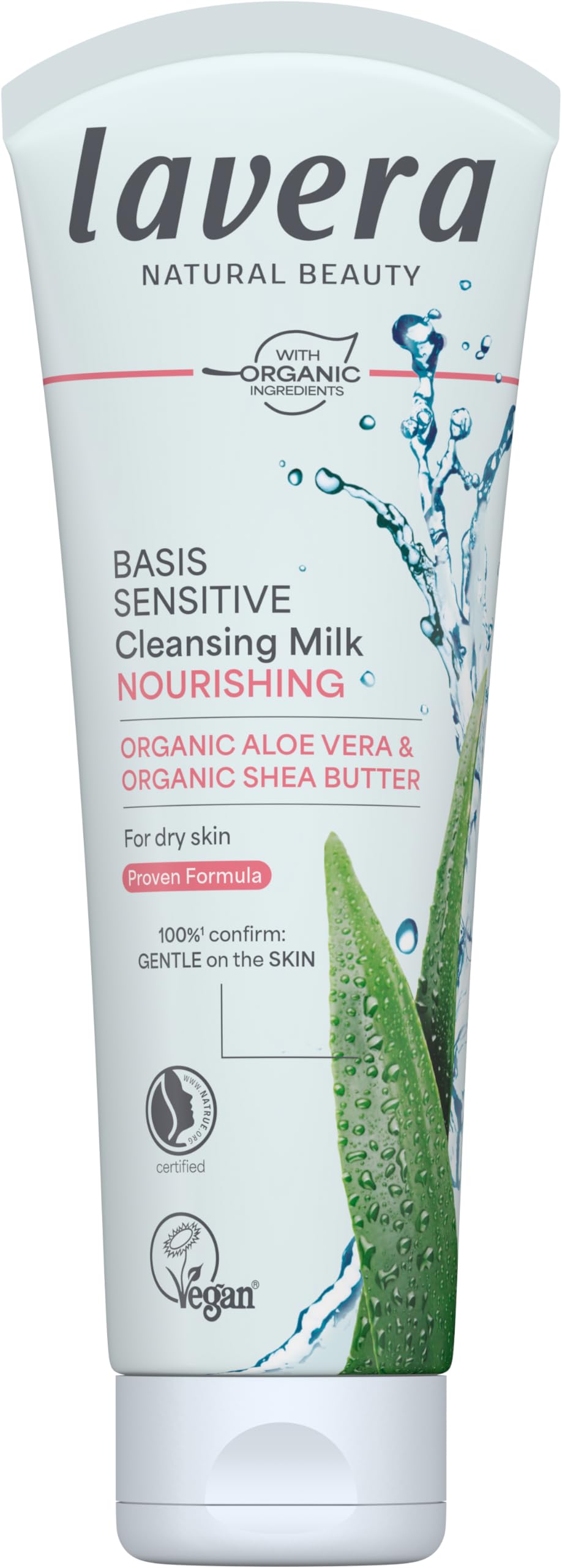 lavera Basis Sensitiv Cleansing Milk ∙ Vegan Organic Skin Care Natural & Innovative Cosmetics,125ml