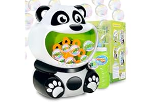 MAKE KIDS SMILE BUBBLE FUN Panda Bubble Machine Toys for Toddlers 1-3 Kids Bubble Maker Blower with 8oz Bubble Solution Ideal Outdoor Party Toys Gift for toddlers 3-5
