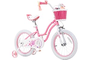 RoyalBaby Girls Bike Classic & EZ Kids Bike, Balance and Pedal Bicycle, 12 14 16 18 20 Inch Toddlers to Big Kids 3-10 Years