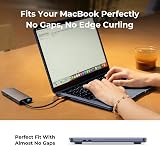 EooCoo MacBook Air 13 Case 2022-2026 Transparent Midnight Blue A3449 A3240 view 4