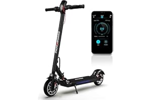 Hurtle Folding Electric Scooter for Adults-300W Brushless Motor Foldable Commuter Scooter w/8.5 Inch Pneumatic Tires,3 Speed Up to 19MPH,18 Miles,Disc Brake&ABS,for Adult&Kids-Hurtle HURES18-M5, Black