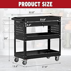 Granper 3 Tier Rolling Cart, Heavy Duty Utility