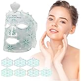 Red Light Therapy Mask for Face – Non-Medical LED Light Device for Skin Care & Healthy Glow – Home Use Facial Mask with Adjustable Fit – Comfortable Reusable Design (Flower Green)